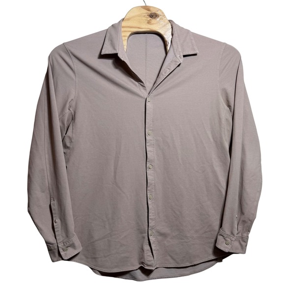 Lululemon Other - Lululemon Commission Long Sleeve Shirt Tan Taupe Button Down Mens XXL